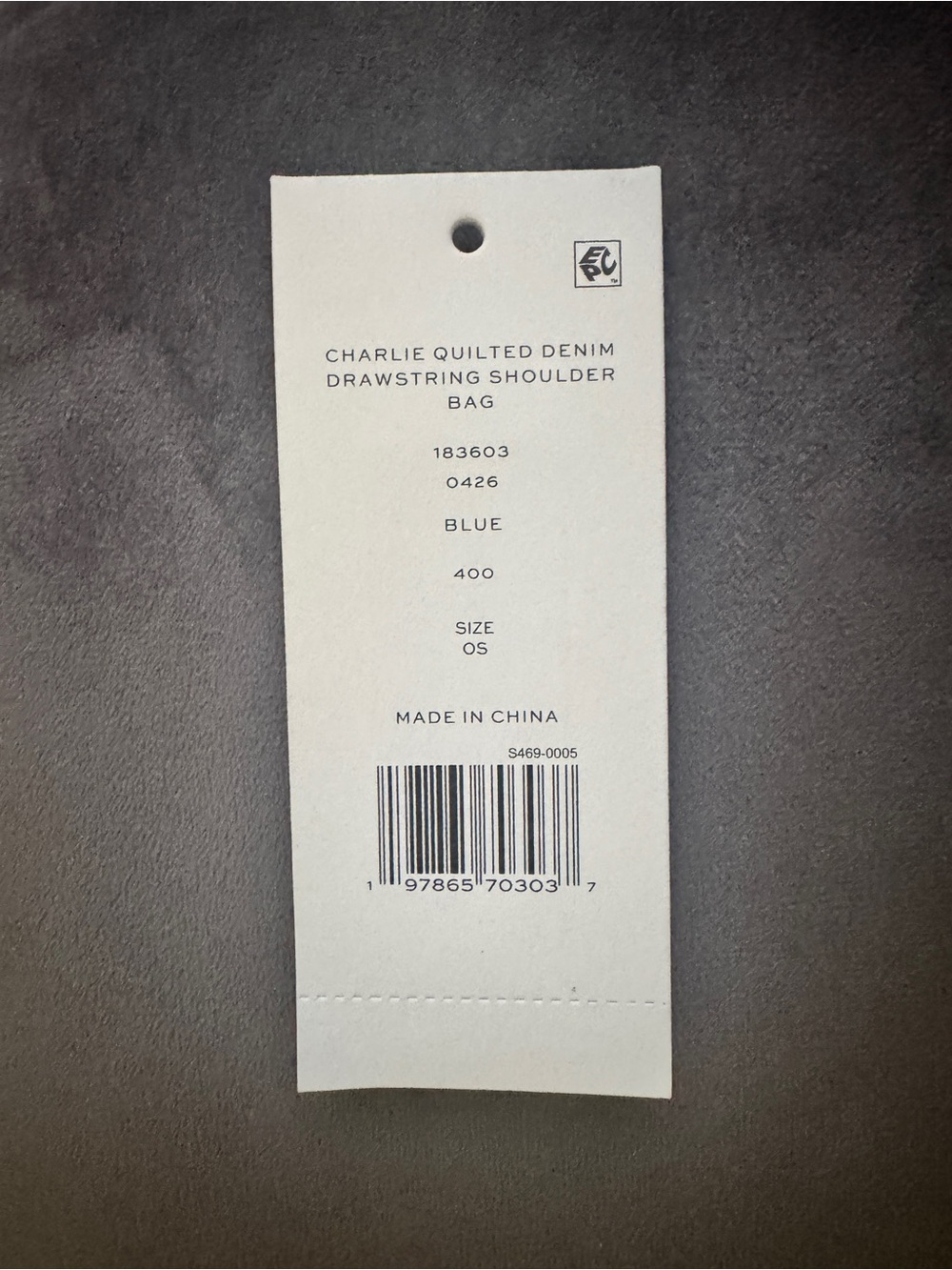Tory Burch Quilted Charlie Denim Drawstring Bucket Bag - Picture 8 of 8